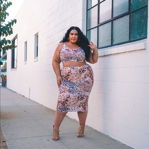 Rebdolls leopard crop set - worn once!